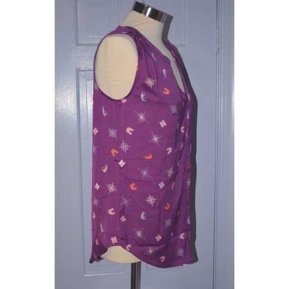 ModCloth Sleeveless Purple Blouse size Medium - Picture 4 of 5